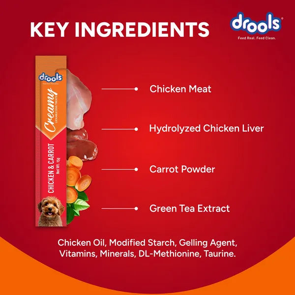 Drools Chicken & Carrot Creamy Dog Treats
