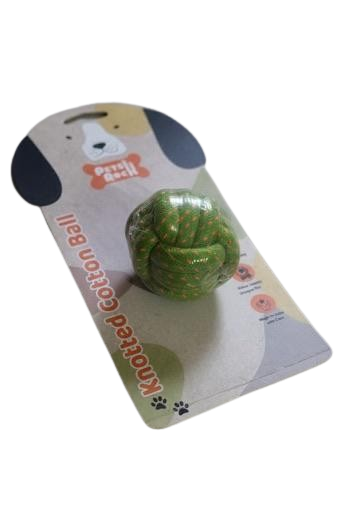 Knotted Cotton Ball Toy Both Dog And Cat
