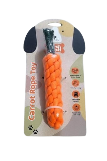 Carrot Rope Toy For Cat And Dog