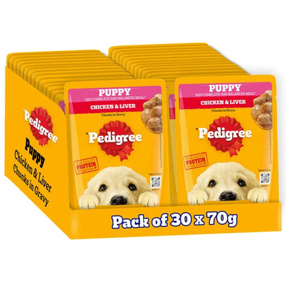 Pedigree Chicken & Liver Chunks in Gravy Puppy Wet Dog Food