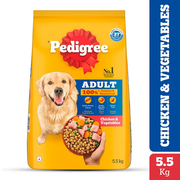 Pedigree Chicken and Vegetables Adult Dog Dry Food