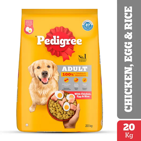 Pedigree Chicken, Egg and Rice Adult Dog Dry Food