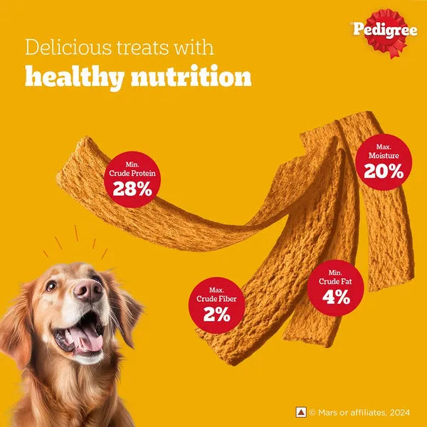 Pedigree Ranchos Super Bones Chicken & Milk, Spiral Wrap Chicken & Smokey Lamb and Roasted Lamb Tasty Jerky Dog Treats Combo