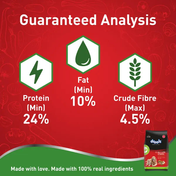 Drools 100% Vegetarian Puppy and Adult Dog Veg Dry Food (All Life Stages)