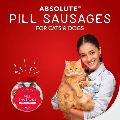 Drools Real Chicken Pill Sausage Treats for Dogs and Cats(Jar)