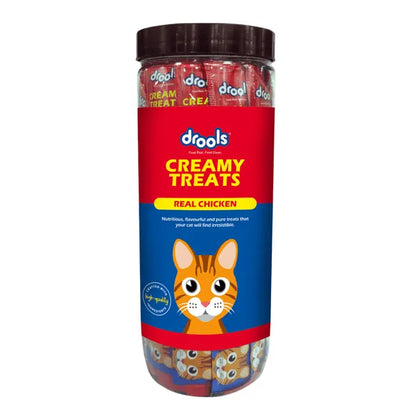 Drools Ocean Fish Adult Cat Dry Food and Real Chicken Creamy Cat Treats Combo