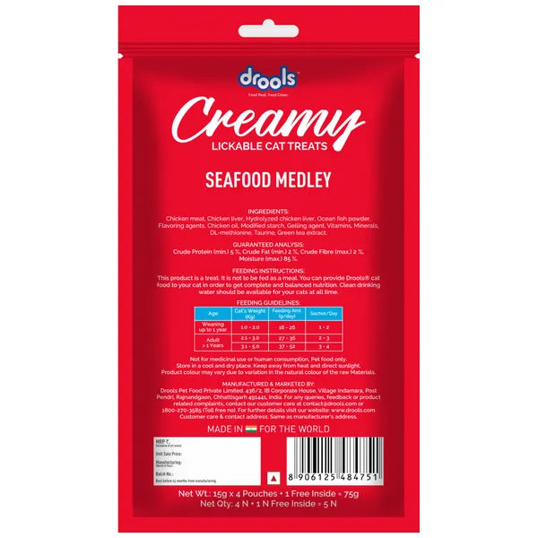 Drools Seafood Medley, Salmon & Skipjack and Crab & Chicken Cat Treats Combo