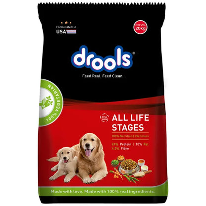 Drools 100% Vegetarian Puppy and Adult Dog Veg Dry Food (All Life Stages)