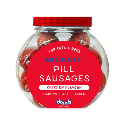 Drools Real Chicken Pill Sausage Treats for Dogs and Cats(Jar)