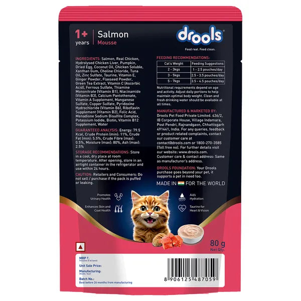 Drools Salmon Mousse Adult Cat Wet Food