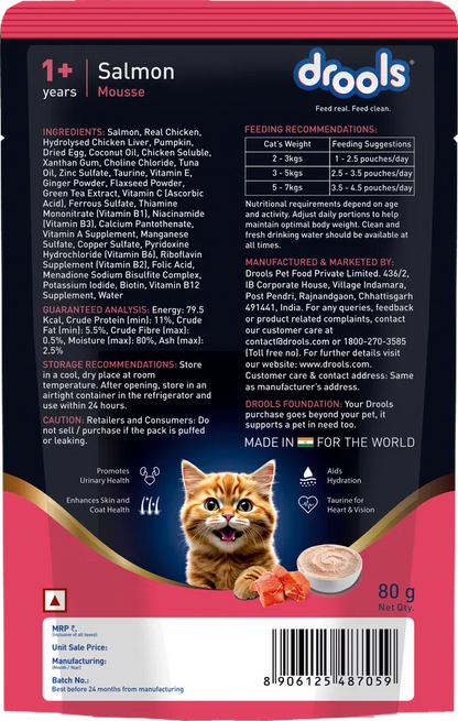 Drools Salmon Mousse Adult Cat Wet Food