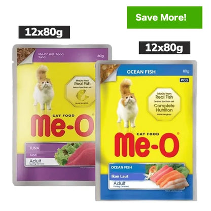 Me O Tuna and Ocean Fish Adult Cat Wet Food Combo