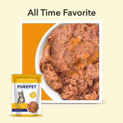 Purepet Real Tuna & Chicken Liver in Gravy Cat Wet Food