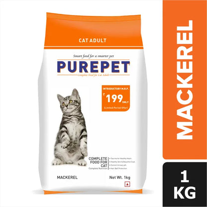 Purepet Mackerel and Ocean Fish Adult Cat Dry Food Combo
