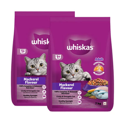 Whiskas Mackerel Flavour Adult Cat Dry Food