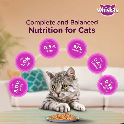 Whiskas Chicken With Salmon Wakame Seaweed in Gravy Tasty Mix Adult Cat Wet Food