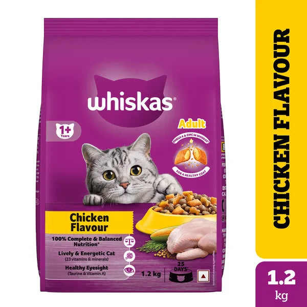 Whiskas Chicken Flavour Cat (Adult 1+) Dry Food