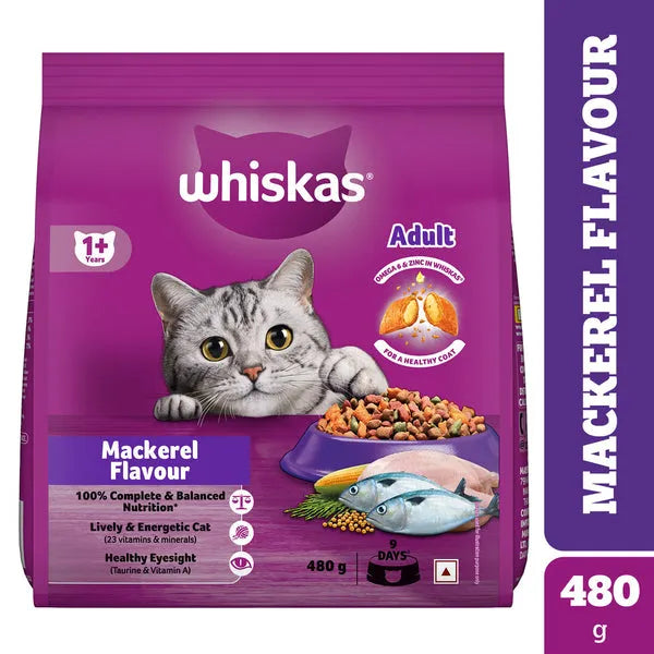 Whiskas Mackerel Flavour Adult Cat Dry Food
