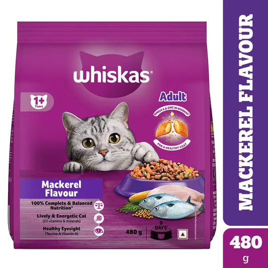 Whiskas Mackerel Flavour Adult Cat Dry Food