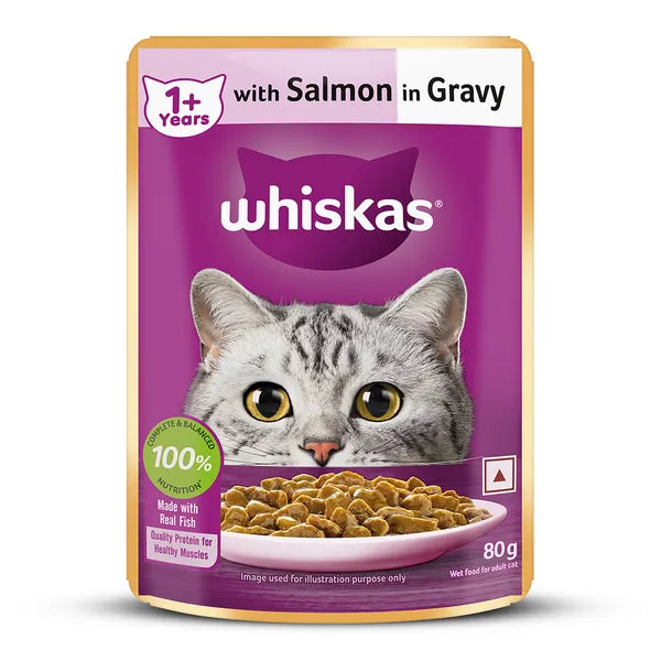 Whiskas Salmon in Gravy Meal Adult Cat Wet Food