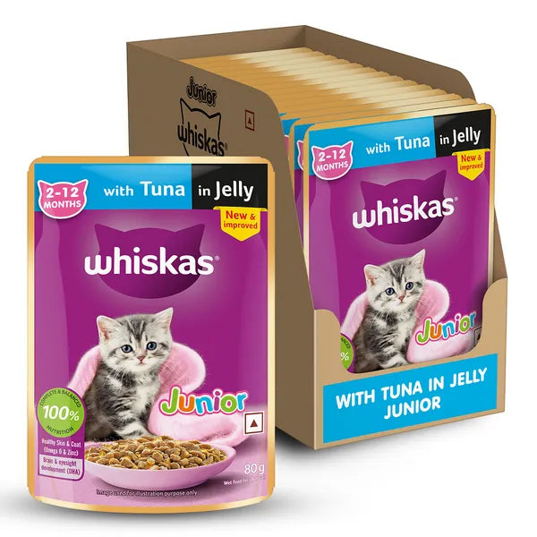 Whiskas Tuna in Jelly Kitten Cat Wet Food (80g)