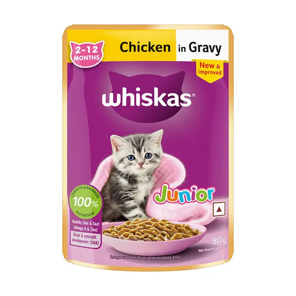 Whiskas Chicken in Gravy Meal Kitten Cat Wet Food