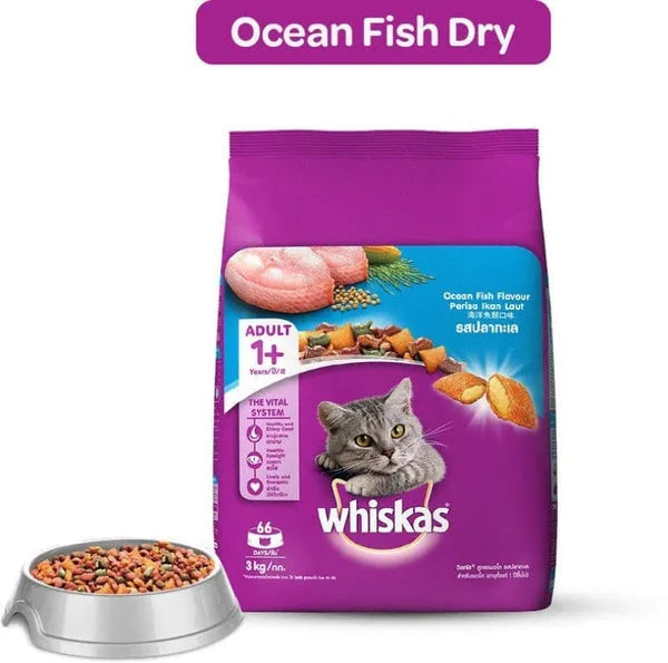 Whiskas Ocean Fish and Tuna Flavour Adult Cat Dry Food Combo