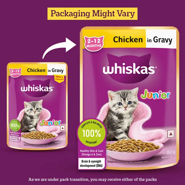 Whiskas Chicken in Gravy Meal Kitten Cat Wet Food