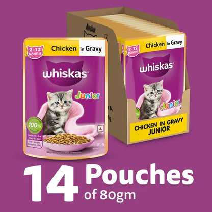Whiskas Chicken in Gravy Meal Kitten Cat Wet Food
