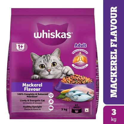 Whiskas Mackerel Flavour Adult Cat Dry Food