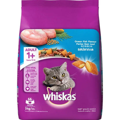 Whiskas Ocean Fish and Tuna Flavour Adult Cat Dry Food Combo