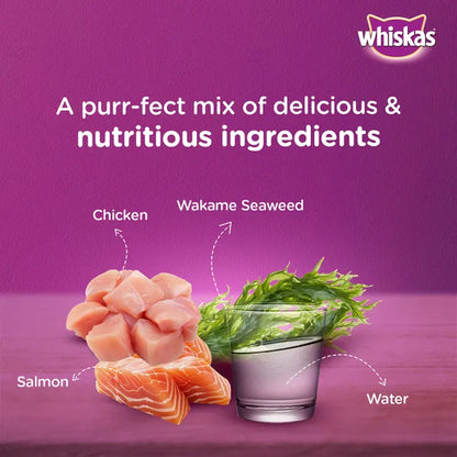 Whiskas Seafood Cocktail With Wakame Seaweed in Gravy Tasty Mix Adult Cat Wet Food